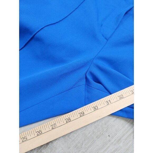 Tory Burch Sport Tech Stretch Twill Pants Pleated Size 8 Blue - Picture 9 of 11